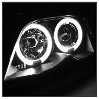 Spyder BMW E46 3-Series 02-05 4DR Projector Headlights 1PC LED Halo Blk PRO-YD-BMWE4602-4D-AM-BK 5042415 5042415 Photo - Unmounted