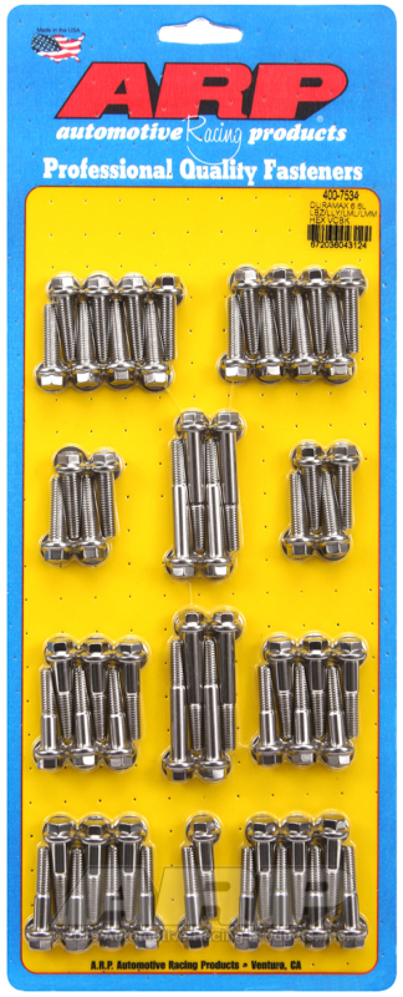 ARP Duramax 6.6L LBZ/LLY/LML/LMM Hex Valve Cover Bolt Kit 400-7534 Photo - Primary