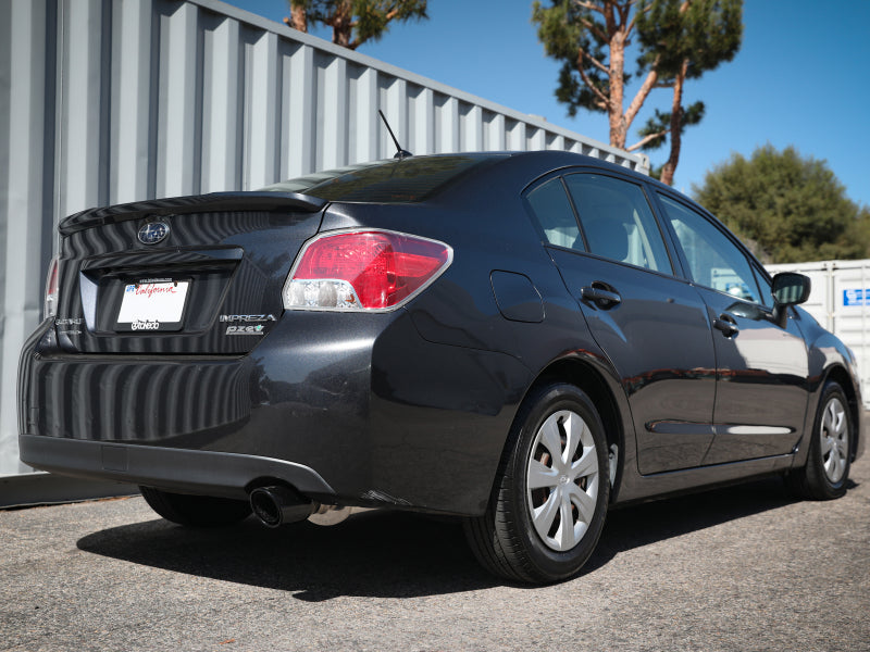 aFe POWER Takeda 12-16 Subaru Impreza 2.0L 2.5in 304SS CB Exhaust w/ Black Tips 49-36052-B 49-36052-B Photo - Mounted