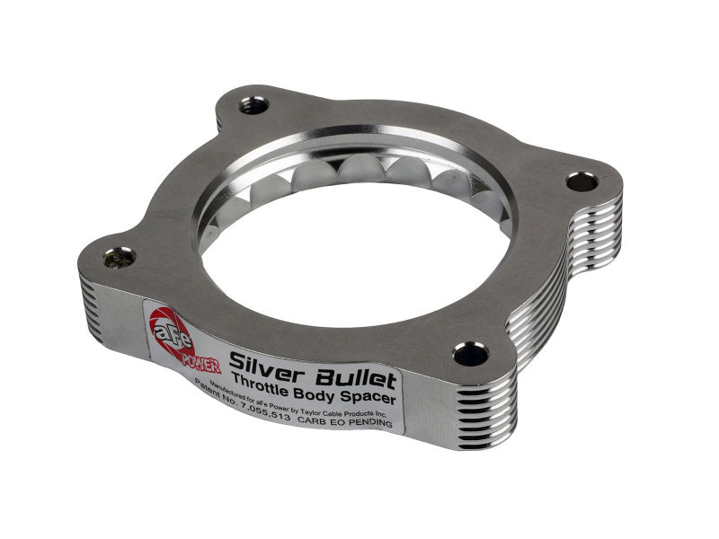 aFe 02-09 Chevrolet Trailblazer/ 02-09 GMC Envoy L6 4.2L Silver Bullet Throttle Body Spacer - Silver 46-34022 46-34022 Photo - Primary