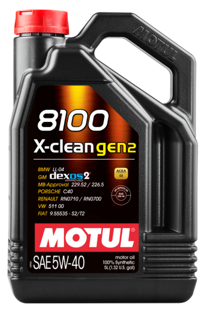 Motul 5L Synthetic Engine Oil 8100 X-CLEAN Gen 2 5W40 109762 109762 User 1