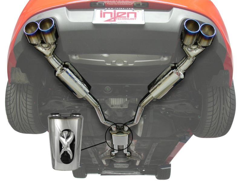 Injen SS CB Exhaust w/ Quad Titanium 10-15 Hyundai Genesis Coupe 3.8L V6 SES1390TT Photo - Mounted