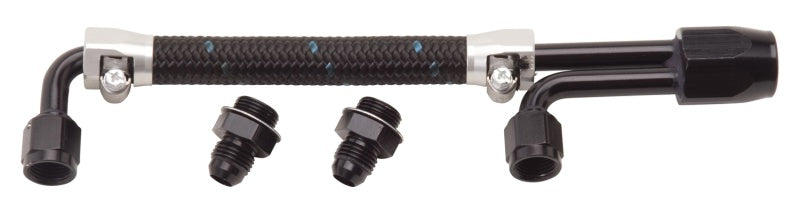 Edelbrock Dual-Quad Fuel Line Kit in CLR/BLK Finish 80913 Photo - Unmounted