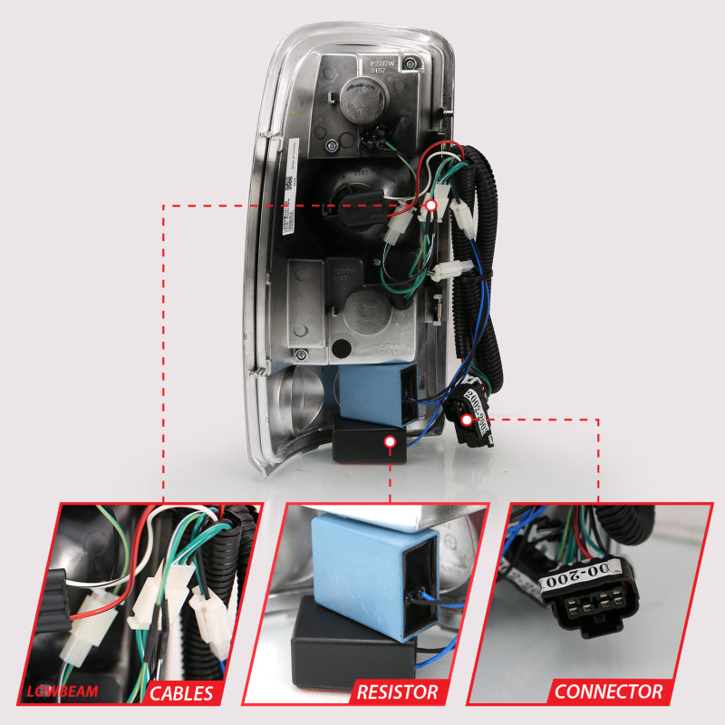 ANZO 2000-2006 Chevrolet TahOE Led Taillights Black/Clear 311298 311298 Photo - Unmounted