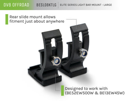 DV8 Offroad Elite Series Light Bar Mount - Large BESLDBKTLG BESLDBKTLG Product Brochure - a specific brochure describing a Product