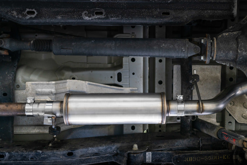 MBRP 19-20 Ford Ranger 2.3L 3 in Dual Split Rear Exit  4 in Tips AL Cat Back S5223AL S5223AL Photo - Mounted