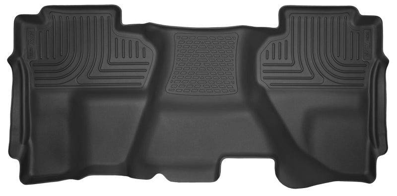 Husky Liners 14-15 Chevy Silverado Double Cab X-Act Contour Black 2nd Row Floor 53911 Photo - Primary