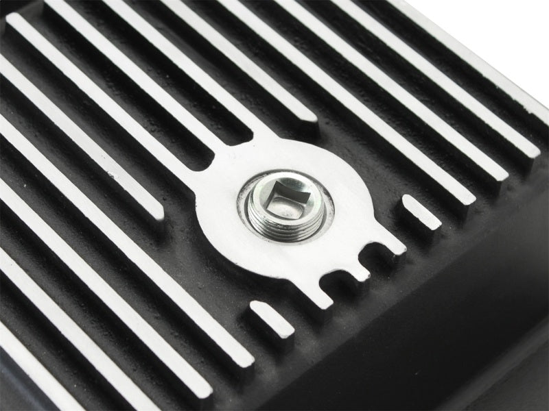 aFe Transmission Pan, Black w/ Machined Fins: Ford F-150 Trucks 09-16 (6R8 46-70172 Photo - Unmounted