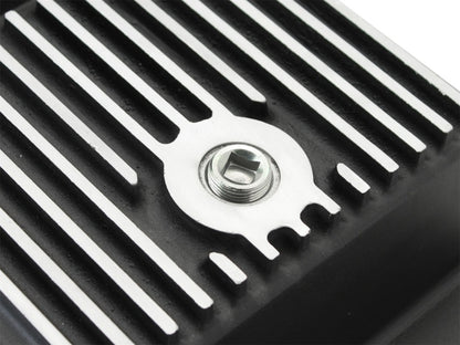 aFe Transmission Pan, Black w/ Machined Fins: Ford F-150 Trucks 09-16 (6R8 46-70172 Photo - Unmounted