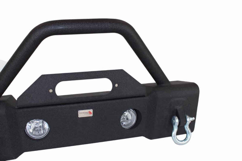 Fishbone Offroad 07-18 Jeep Wrangler JK Stubby Bumper W/Tube Guard - Black Texured Powdercoated FB22001 FB22001 Photo - out of package