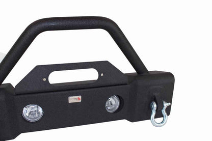 Fishbone Offroad 07-18 Jeep Wrangler JK Stubby Bumper W/Tube Guard - Black Texured Powdercoated FB22001 FB22001 Photo - out of package