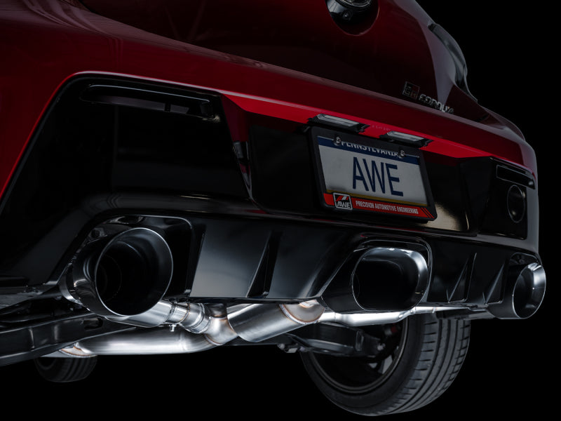 AWE Tuning 2023+ Toyota GR Corolla Track Edition Exhaust - Diamond Black Tips 3020-53472 3020-53472 Photo - Mounted