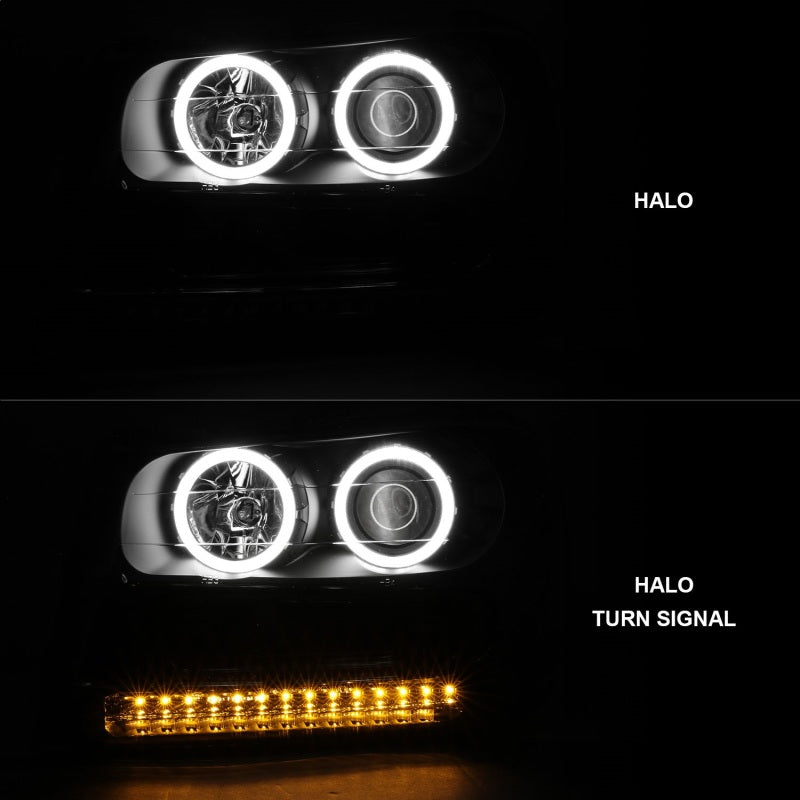 Anzo 2002-2009 Chevrolet Trailblazer Projector Headlights w/ Halo Black 111127 Photo - Unmounted
