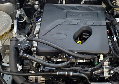 J&L 2021-2023 Ford Bronco 1.5L EcoBoost Passenger Side Oil Separator 3.0 - Black Anodized 3043P-B 3043P-B Photo - Mounted
