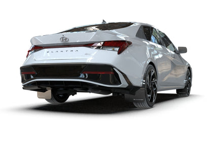 Rally Armor 2024+ Hyundai Elantra N Line Black Mud Flap w/ White Logo MF120-UR-BLK-WH MF120-UR-BLK-WH User 1