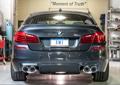 AWE Tuning BMW F10 M5 Touring Edition Axle-Back Exhaust Chrome Silver Tips 3015-42062 3015-42062 Photo - Mounted