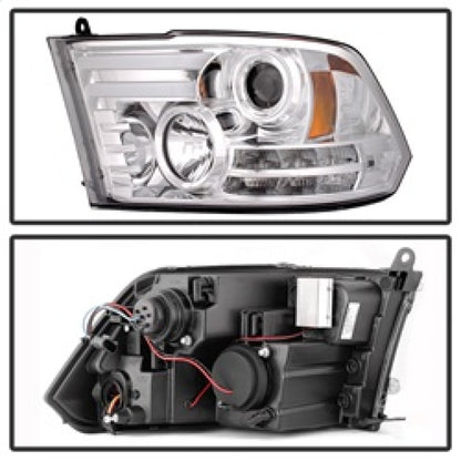 Spyder Dodge Ram 09-12 Projector Headlights Light Bar DRL Chrome PRO-YD-DR09-LBDRL-C 5080998 5080998 Photo - Unmounted