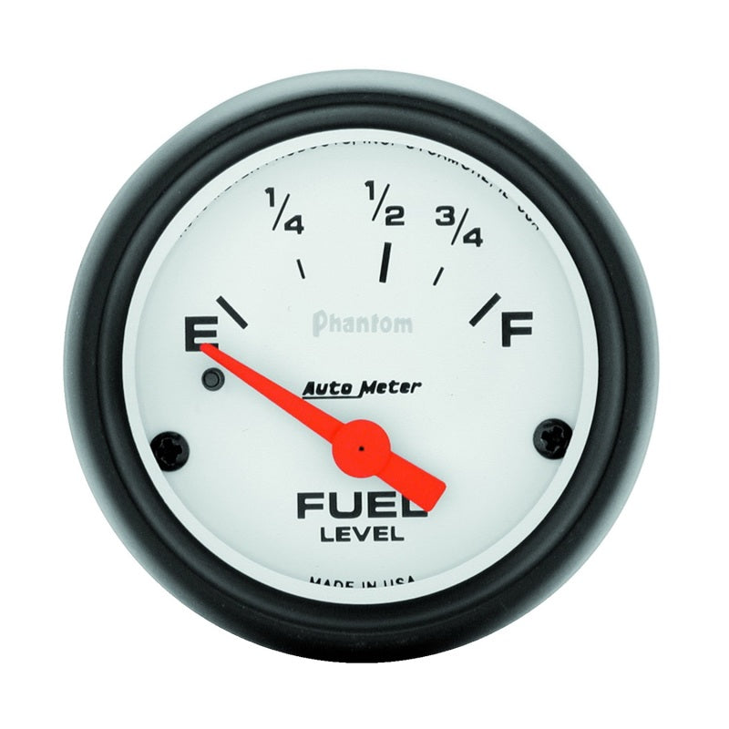 Autometer Gauge, Fuel Level, 2 1/16", 73 Ohms E To 10 Ohms F, Elec, Phantom 5715 Photo - Primary