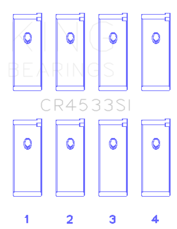 King Engine Bearings King Nissan QR25DE DOHC 16 Valves (Size STD) Rod Bearing Set CR4533SI CR4533SI Photo - Primary