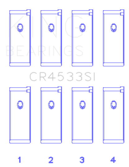 King Engine Bearings King Nissan QR25DE DOHC 16 Valves (Size STD) Rod Bearing Set CR4533SI CR4533SI Photo - Primary
