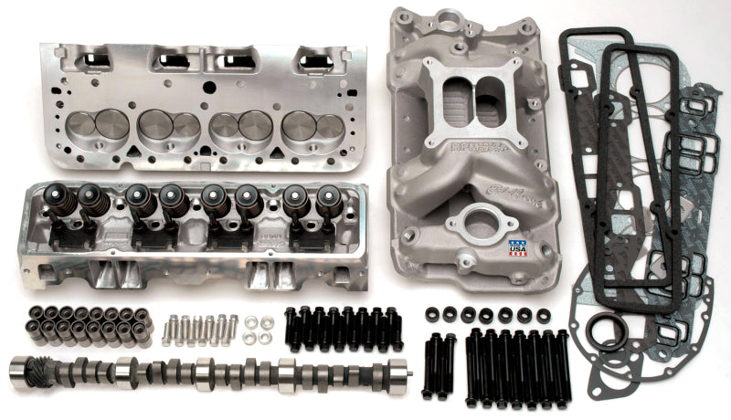 Edelbrock 410HP Total Power Package Top-End kit; includes cylinder heads, cam 2098 Photo - Primary