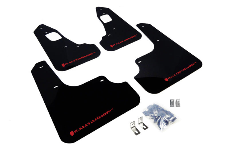 Rally Armor 08+ EVO X UR Mud flap Red logo MF10-UR-BLK/RD Photo - Primary