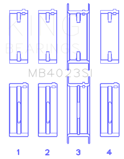 King Engine Bearings For FORD TAURUS V6 245CI/177CI/ MB4023SI MB4023SI Photo - Primary