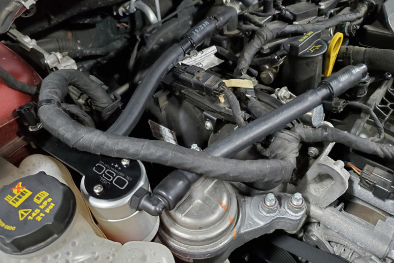 J&L 13-19 Ford Fusion 1.5L EcoBoost Oil Separator 3.0 Passenger Side - Clear Anodized 3039P-C 3039P-C Photo - Mounted