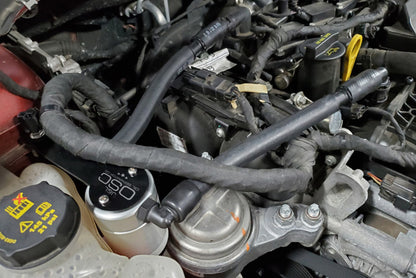 J&L 13-19 Ford Fusion 1.5L EcoBoost Oil Separator 3.0 Passenger Side - Clear Anodized 3039P-C 3039P-C Photo - Mounted