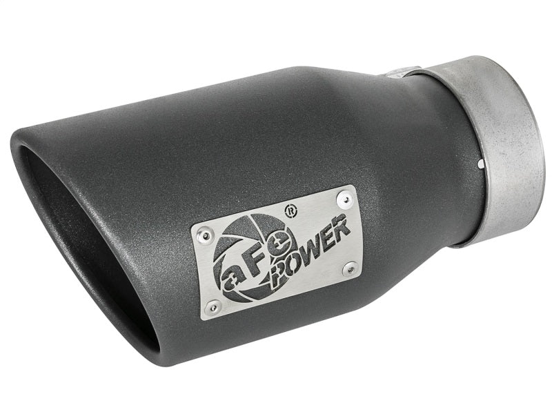 aFe MACH Force-Xp 3in 409 Stainless Steel Exhaust Tip Metallic Black (Left 49T30452-B091 Photo - Primary