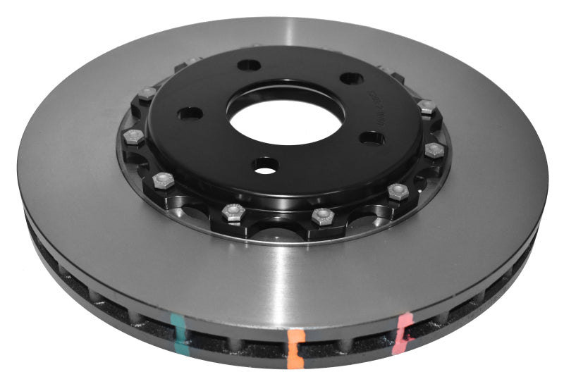 DBA 05-10 Ford Mustang GT / 11-13 V6 Front Slotted 5000 Series 2 Piece Rotor Assembled w/ Black Hat 52113BLKS 52113BLKS Photo - out of package