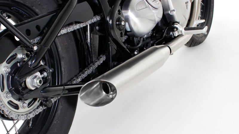 Remus 2017 Triumph Bonneville Bobber (Euro 4) Custom Slash Cut Stainless Steel Slip On - Left Side 7102 918117L 7102 918117L User 1