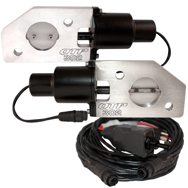 QTP 12-13 Ford Mustang Boss 302 Bolt-On QTEC Electric Cutout Valve - Single QTEC302 QTEC302 Photo - Primary