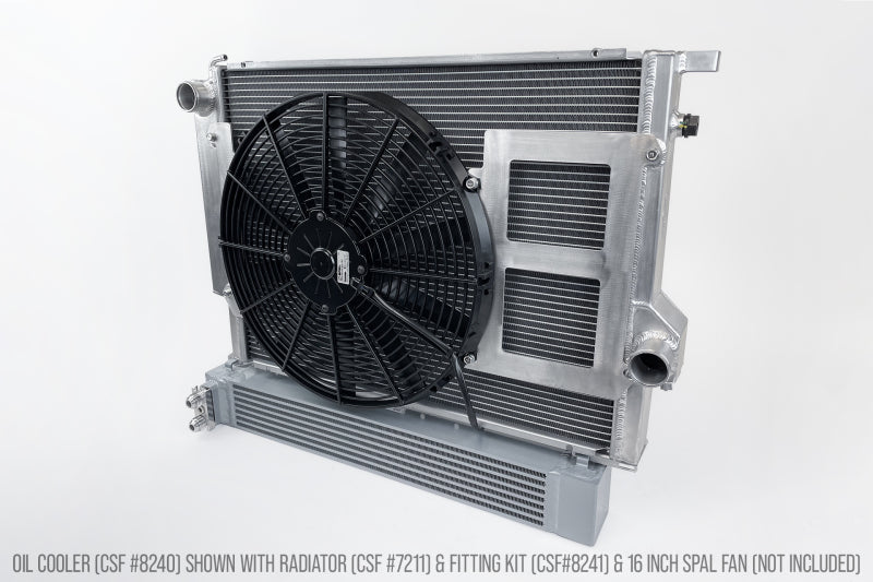 CSF BMW S54 Swap Race-Spec Oil Cooler 8240 8240 Photo - Mounted