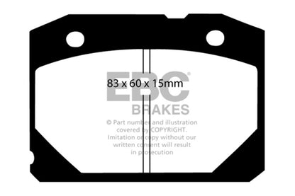 EBC 2018+ Jeep Wrangler (JL) Ultimax Rear Brake Pads UD2172 UD2172 Photo - Primary