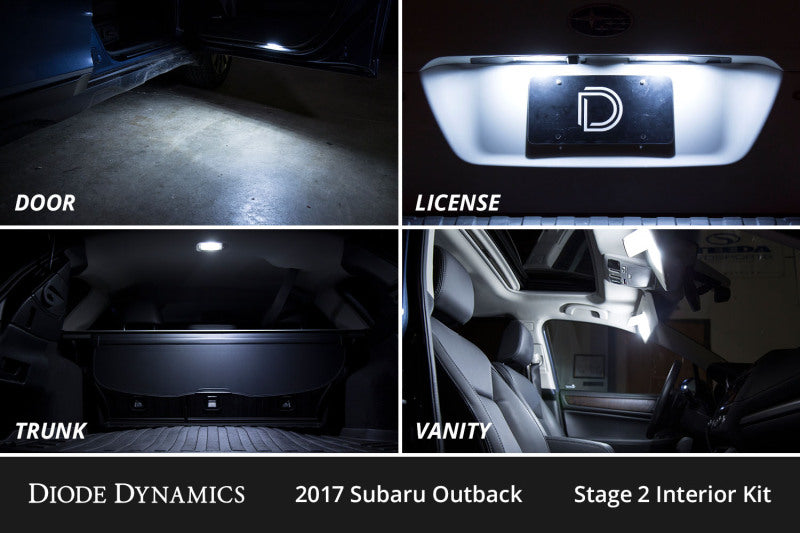 Diode Dynamics 15-19 Subaru Outback Interior LED Kit Cool White Stage 2 DD0608 DD0608 User 5