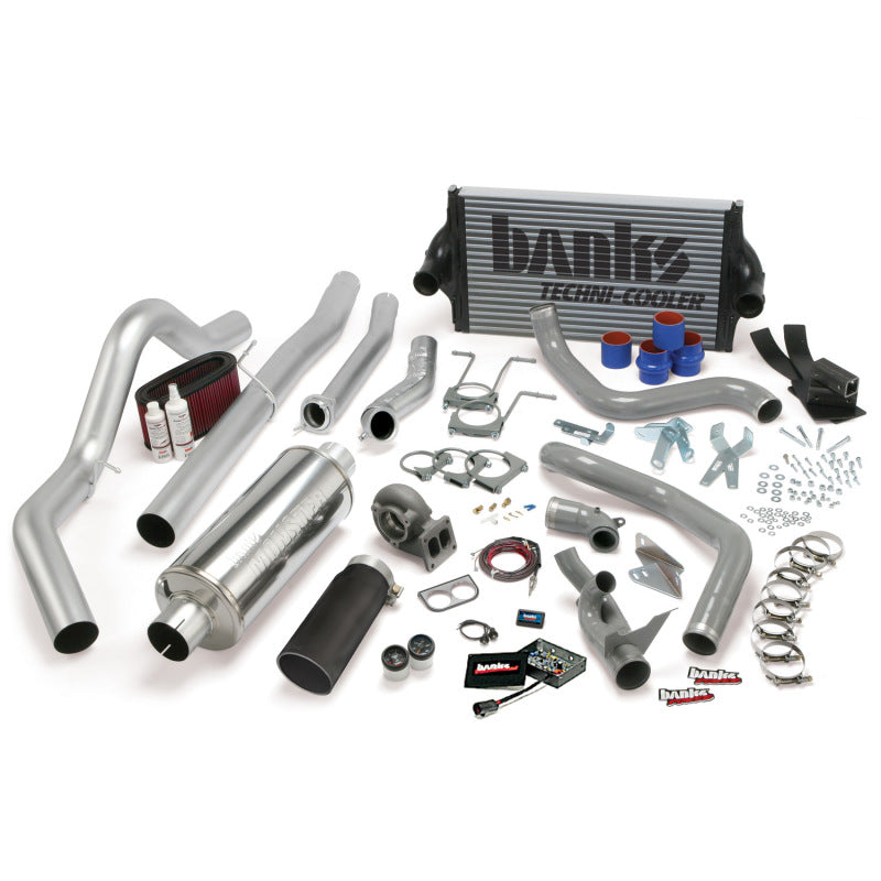 Banks Power 94-97 Ford 7.3L CCLB Auto PowerPack System - SS Single Exhaust w/ Black Tip 46356-B 46356-B Photo - Primary