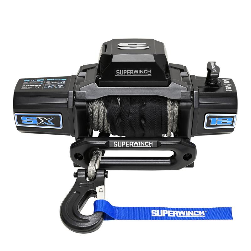 Superwinch 12000 LBS 12V DC 3/8in x 80ft Synthetic Rope SX12SR Winch - Semi Gloss Black 1712204 1712204 Photo - Primary