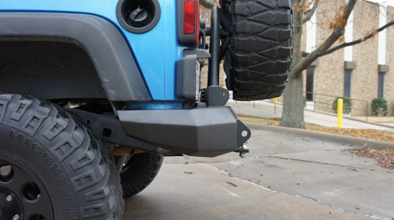Road Armor 07-17 Jeep Wrangler JK Stealth Rear Non-Winch Bumper w/Tire Carrier - Tex Blk 508R0B-TC 508R0B-TC Photo - Primary