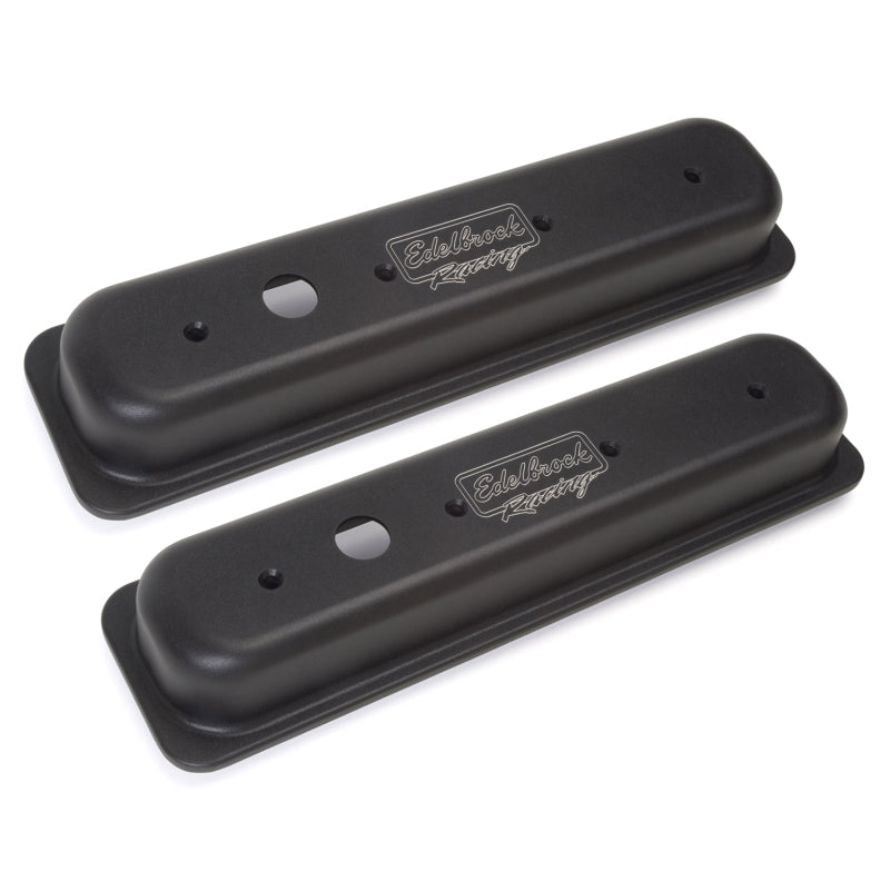 Edelbrock Valve Cover, Victor Series, Chevrolet, 1987-1995 262-400 CID V8, Black 41723 Photo - out of package