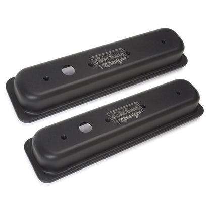 Edelbrock Valve Cover, Victor Series, Chevrolet, 1987-1995 262-400 CID V8, Black 41723 Photo - out of package