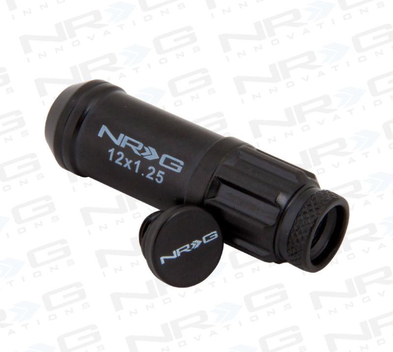 NRG Steel Lug Nuts with  Logo Dust Cap Cover LN-LS710BK-21 Photo - Primary