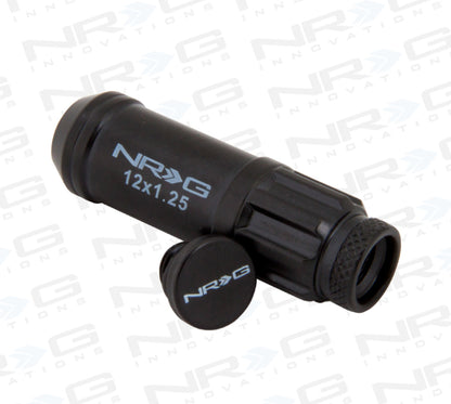 NRG Steel Lug Nuts with  Logo Dust Cap Cover LN-LS710BK-21 Photo - Primary