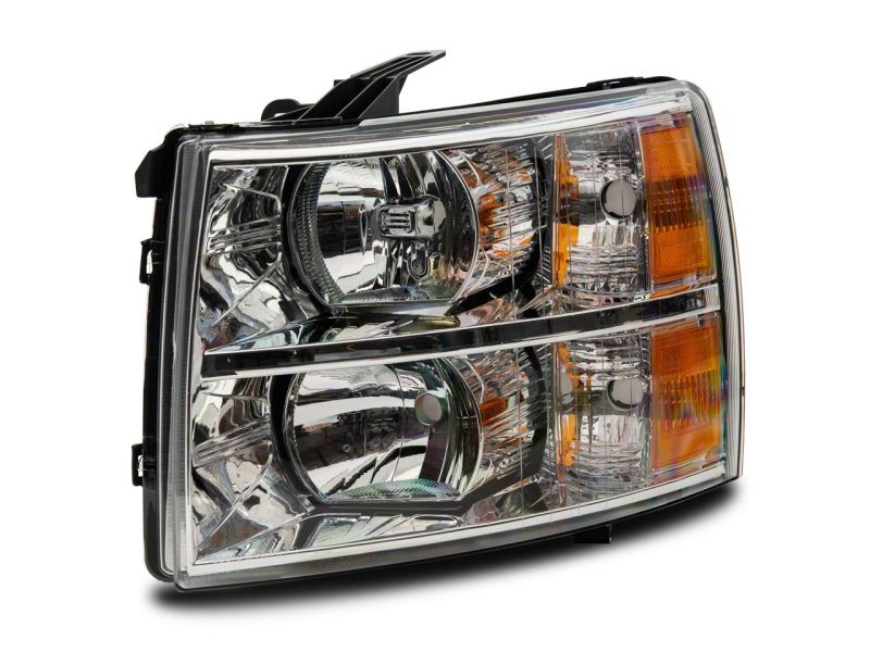 Raxiom 07-14 Chevrolet Silverado 1500 Axial OEM Rep Headlights- Chrome Housing (Clear Lens) S122323 S122323 Photo - Close Up