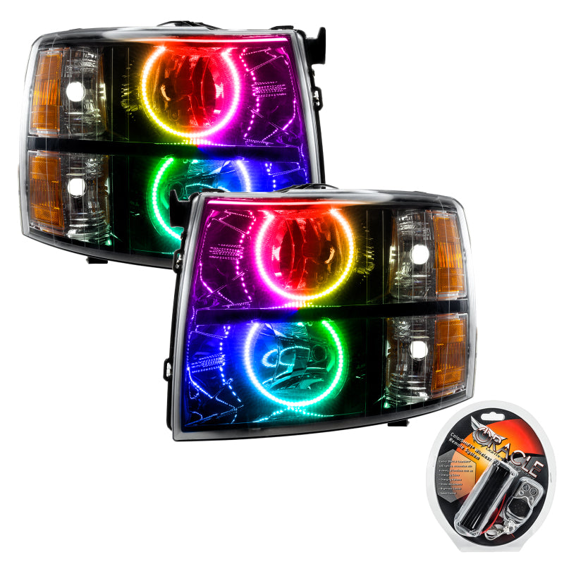 ORACLE Lighting Oracle 07-13 Chevrolet Silverado SMD HL - Black - Round Style - ColorSHIFT 7105-330 7105-330 Photo - Primary