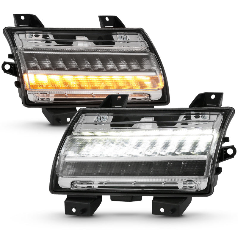 ANZO 18-19 Jeep Wrangler JL Halogen Chrome Clear w/ Sequential Signal 511083 511083 Photo - Unmounted