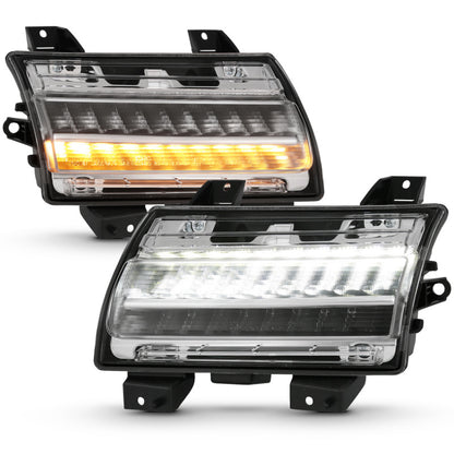 ANZO 18-19 Jeep Wrangler JL Halogen Chrome Clear w/ Sequential Signal 511083 511083 Photo - Unmounted