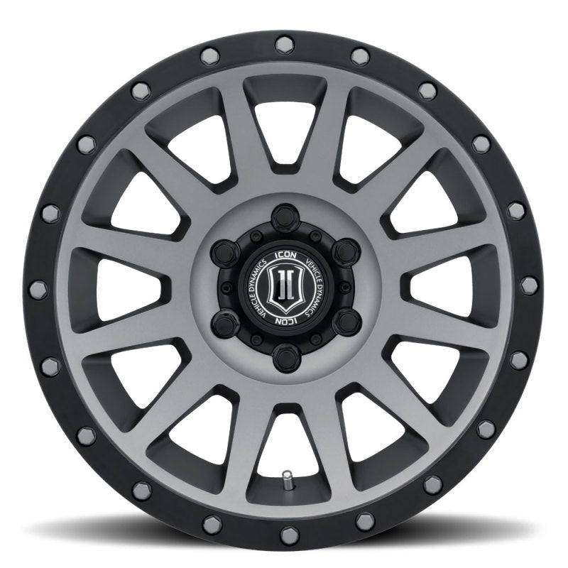 ICON Compression 17x8.5 5x5 -6mm Offset 4.5in BS 71.5mm Bore Titanium Wheel 2017857345TT 2017857345TT Photo - Unmounted