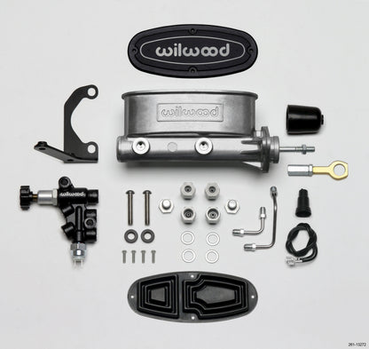 Wilwood HV Tandem M/C Kit w L/H Bracket & Prop Valve-7/8" Bore-W/Pushrod 261-13272 Photo - Primary