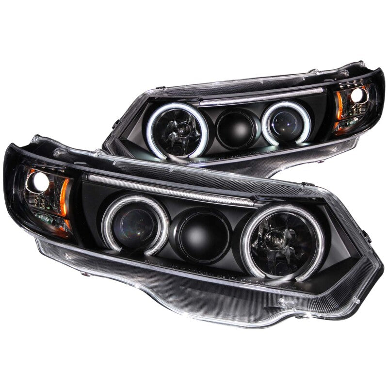 Anzo 2006-2011 Honda Civic Projector Headlights w/ Halo Black (CCFL) 121062 Photo - Primary